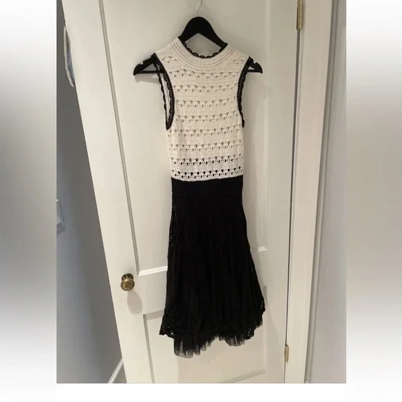 karen millen crochet dress Teal Coast Cross Neck Crochet Maxi Dress